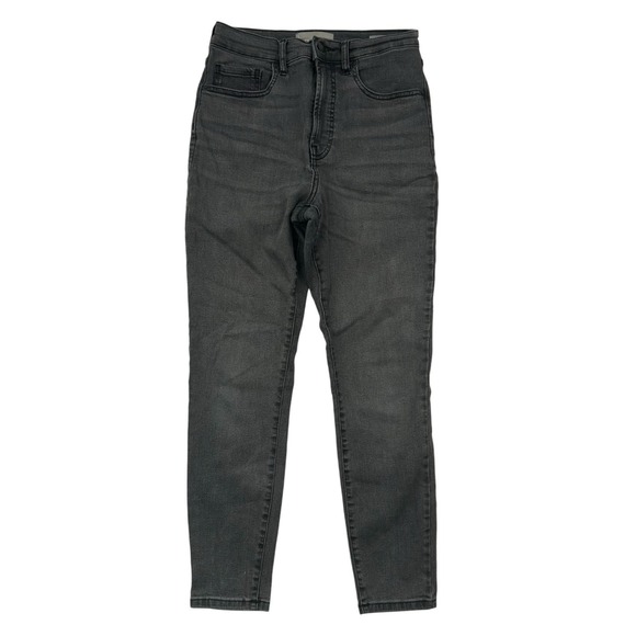 Everlane Denim - Everlane High Rise Ankle Skinny Gray Charcoal Wash Denim‎ Jeans Sz 28 Stretch